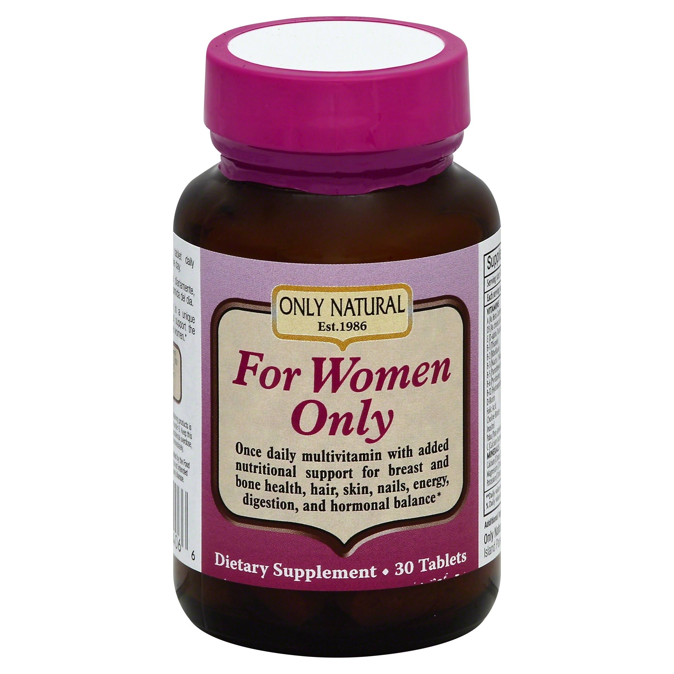 Only Natural For Women Only, Tablets - 30 tablets