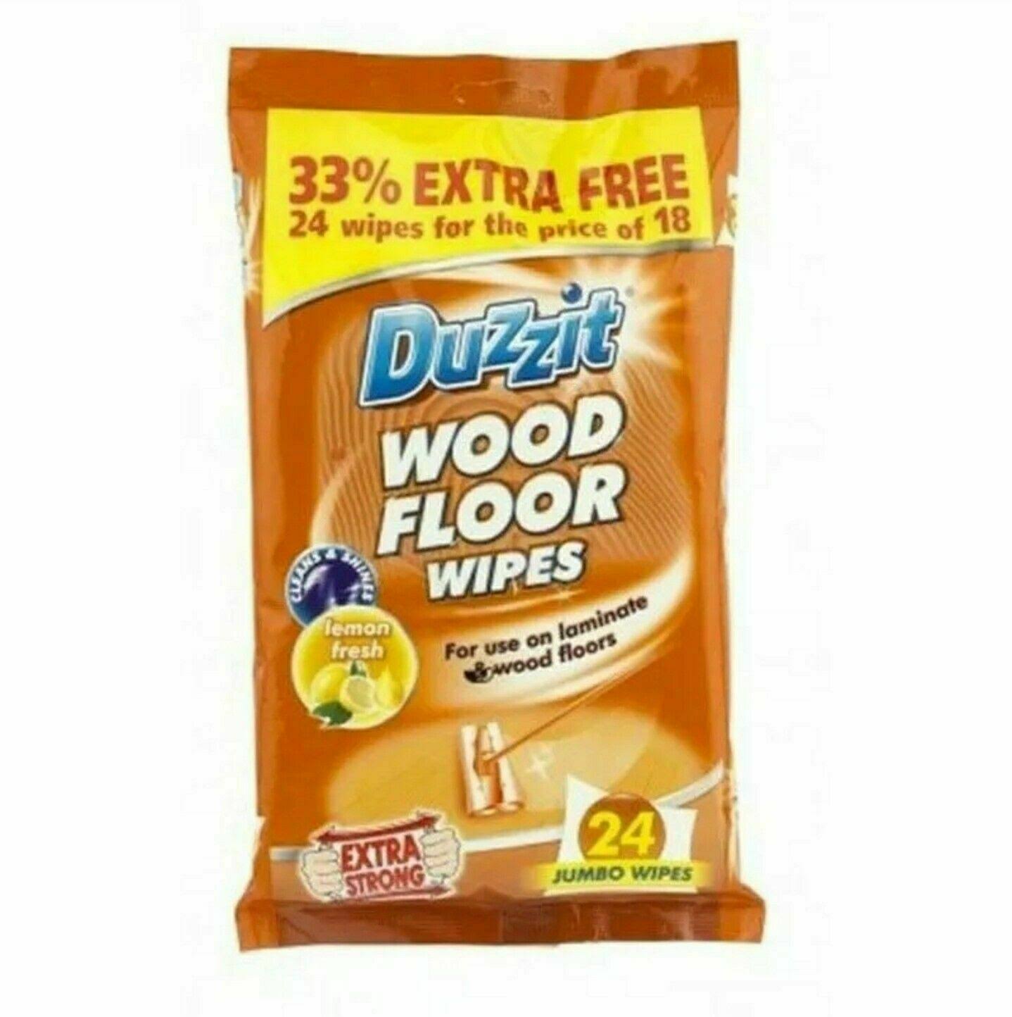 Duzzit Wood Floor Wipes 24 Pack