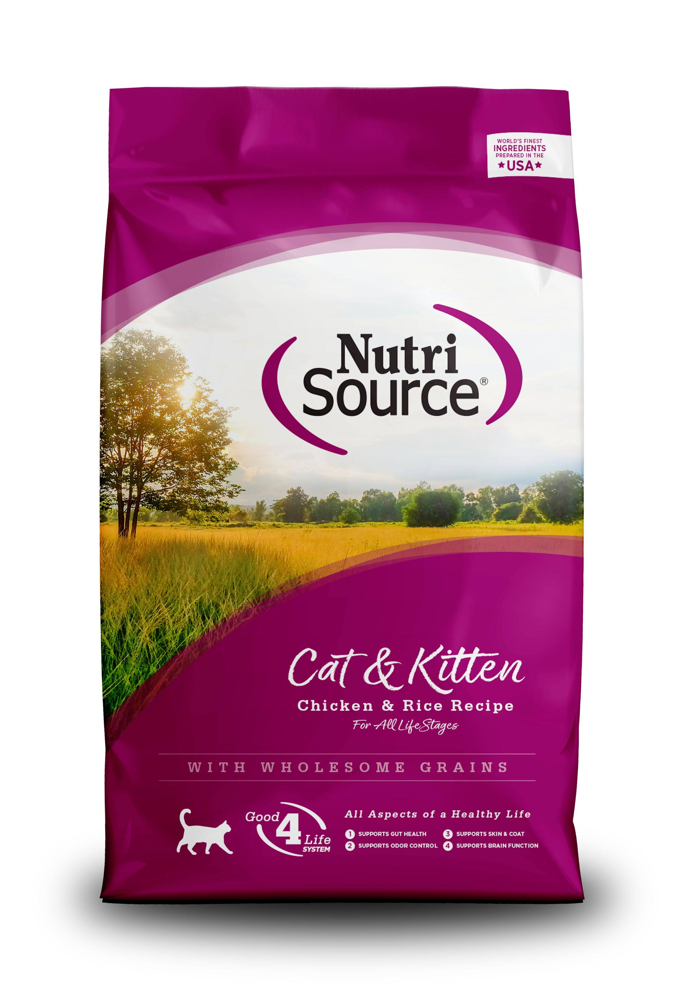 Nutri Source Chicken and Rice Cat and Kitten Food - 16lb