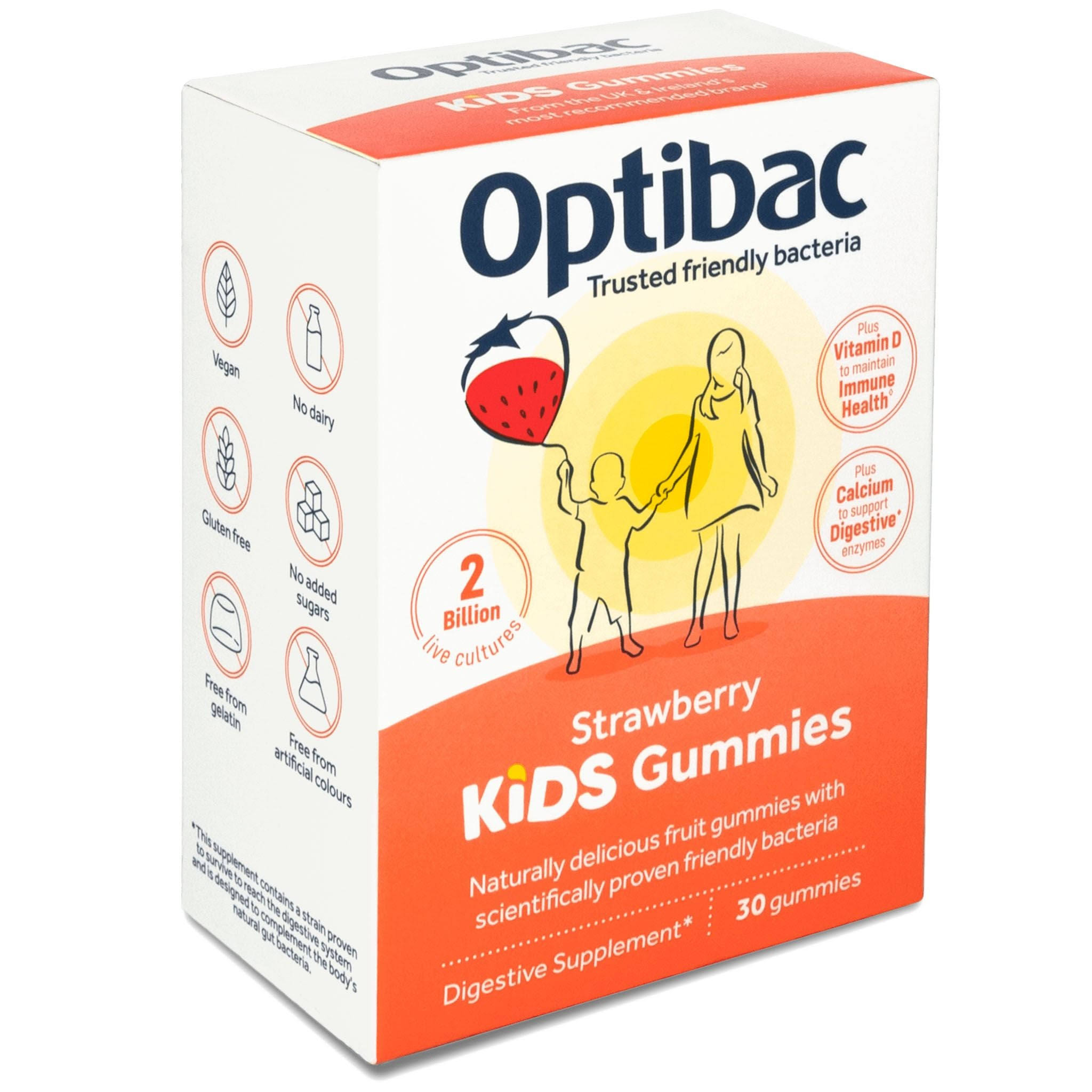 Optibac Kids Gummies Strawberry - 30 Gummies