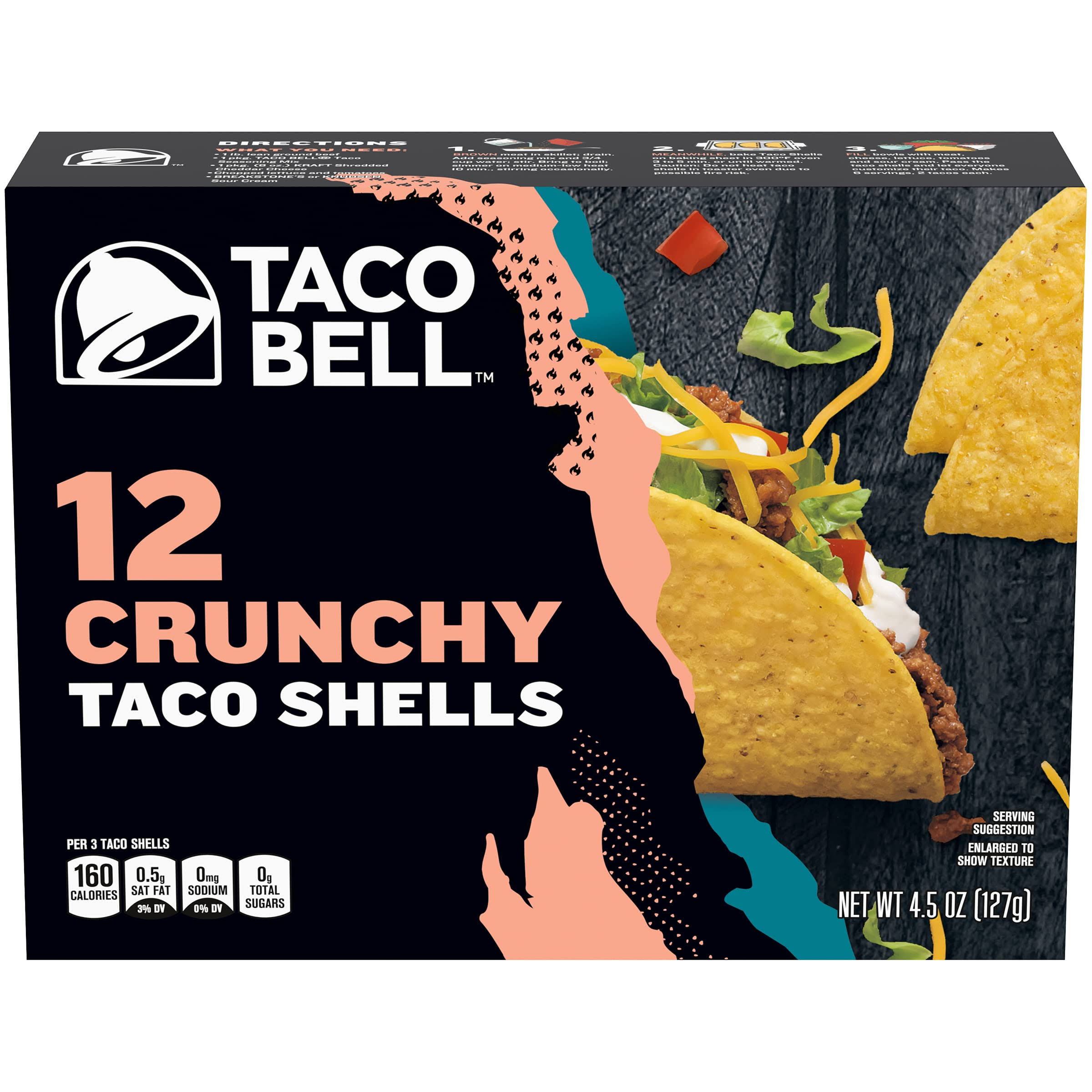 Taco Bell Hard Crunchy Taco Shells - 4.5oz