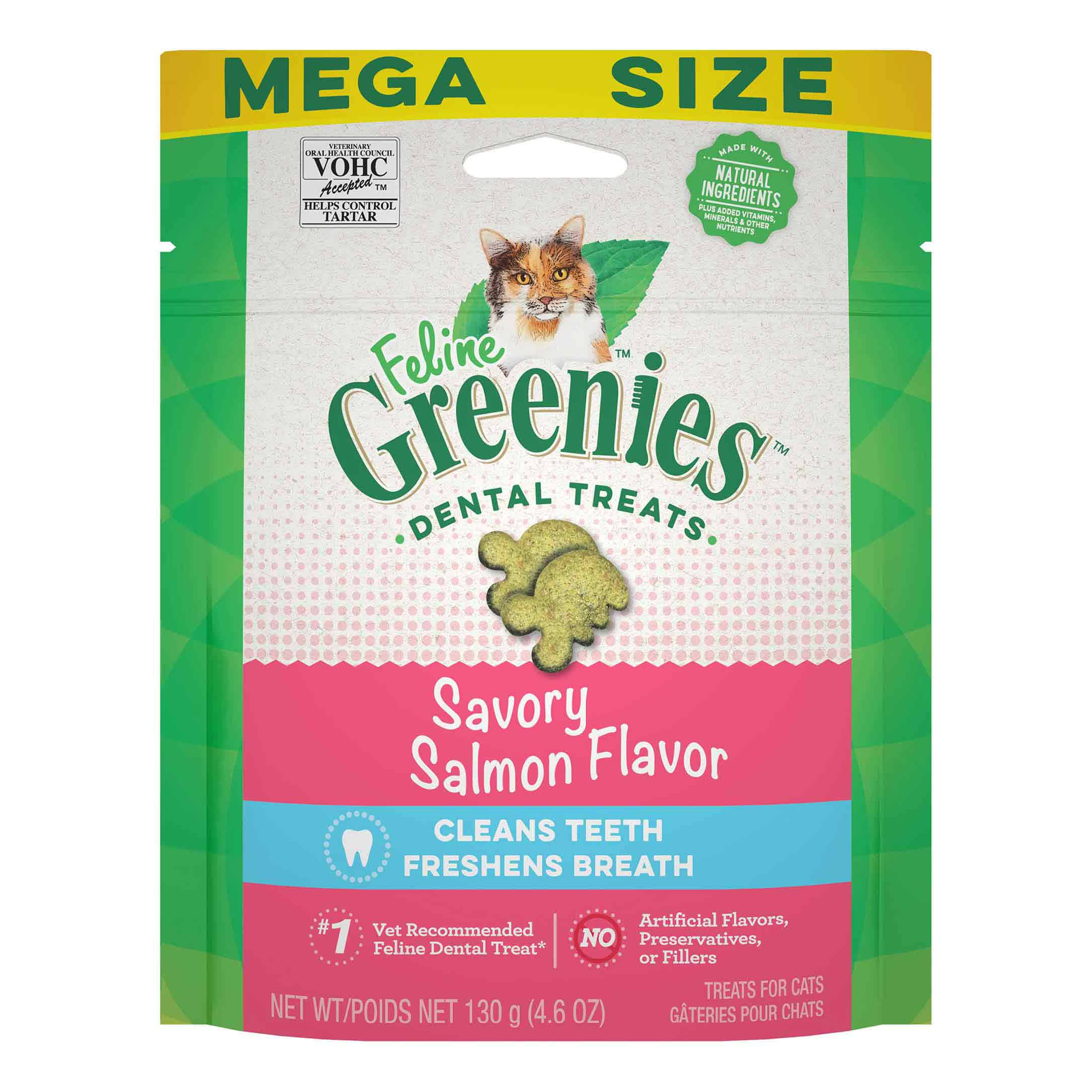 Greenies Savory Salmon Feline Dental Cat Treats - 130g