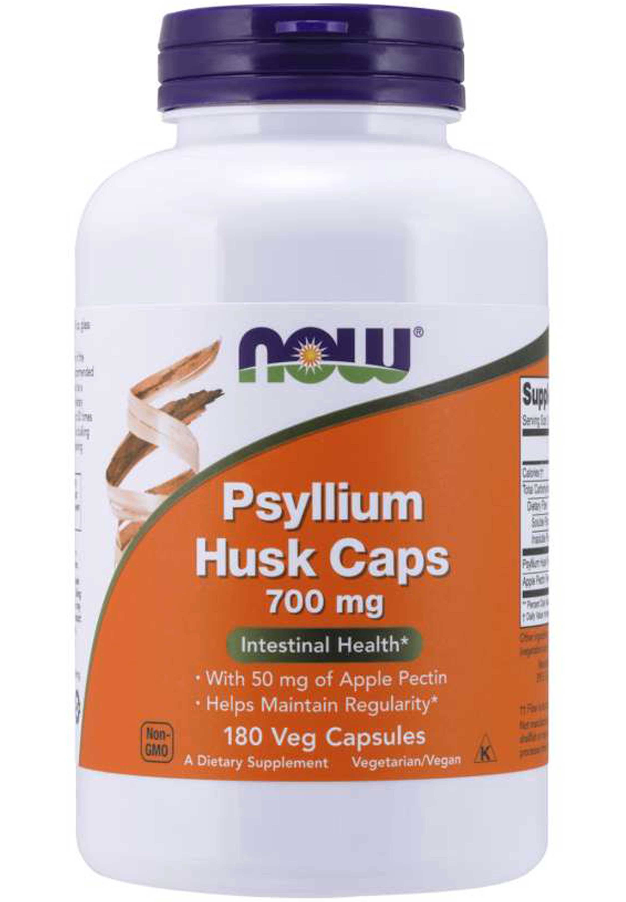 Now Foods Psyllium Husk 700mg with Pectin - 180 Capsules