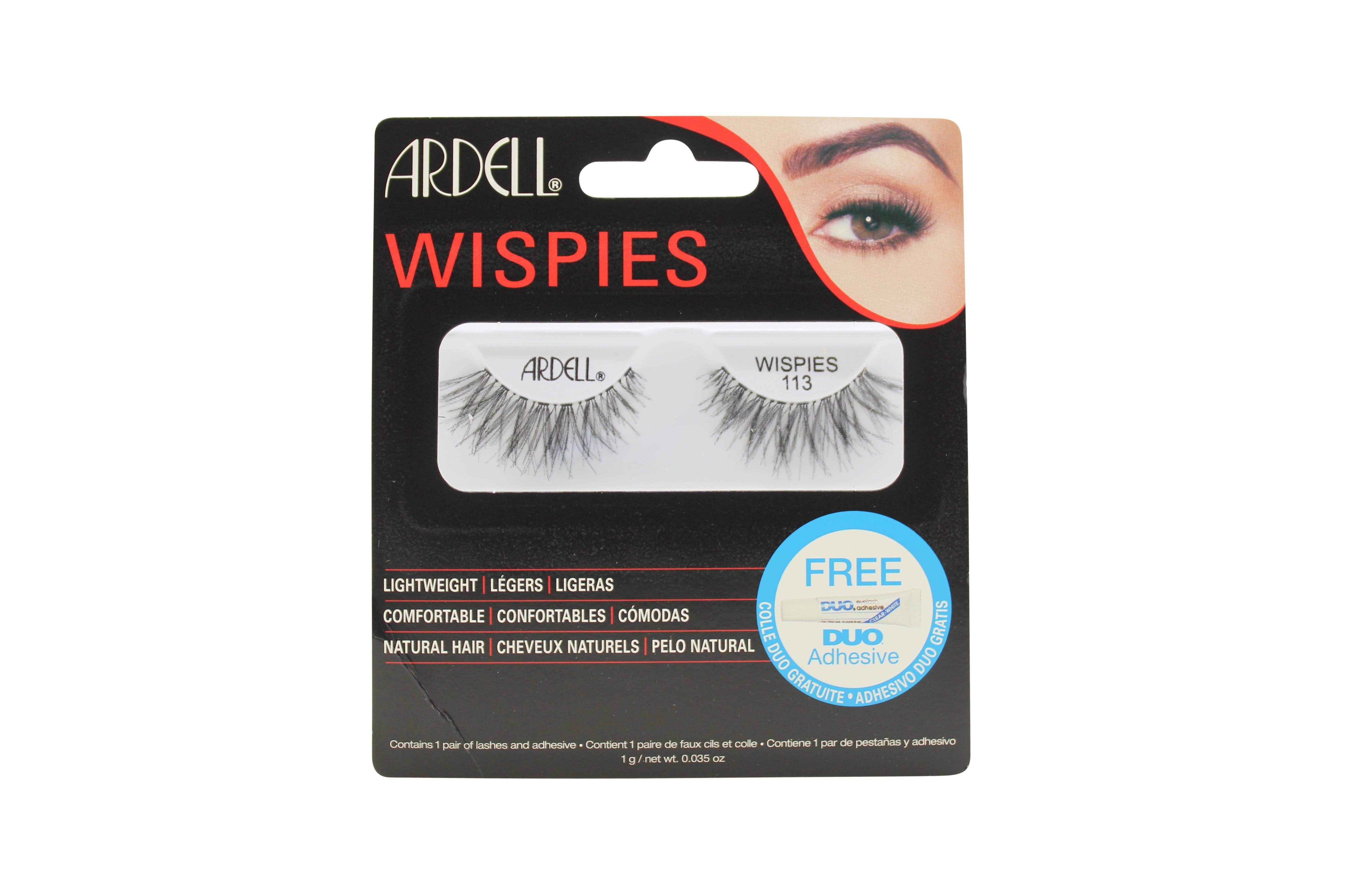 Ardell Wispies Fake Eyelashes - 113 Black, 1g