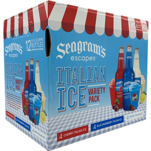 Seagram's Escapes Malt Beverage, Premium, Italian Ice, Variety Pack - 12 pack, 11.2 fl oz bottles