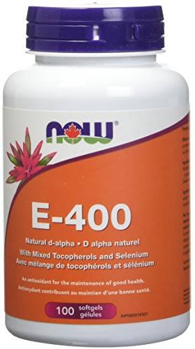 Now Foods Vitamin E-400 - with Selenium, 100ct