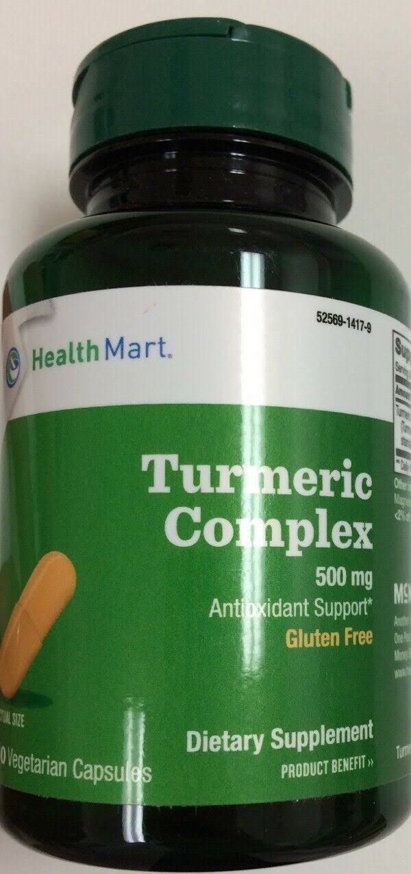 Turmeric Complex 500mg Supplement 60 Vegetarian Capsule Gluten Free Exp: 03/2022