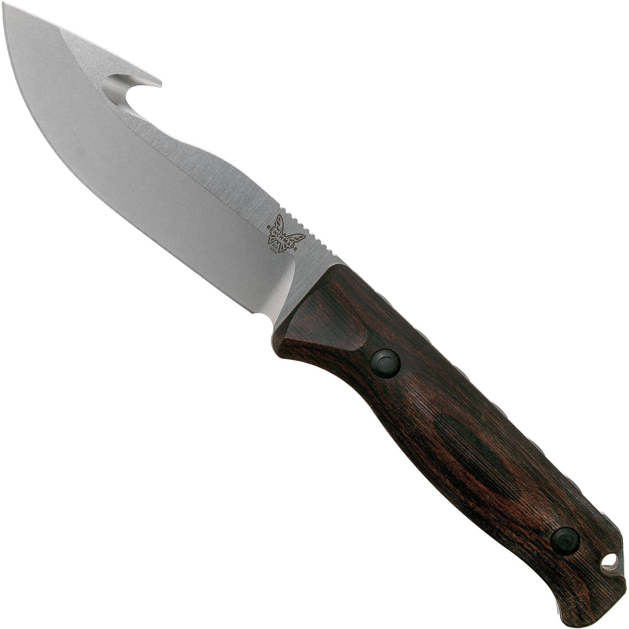 Benchmade Saddle Mountain Skinner Hook Wood 15004 hunting knife