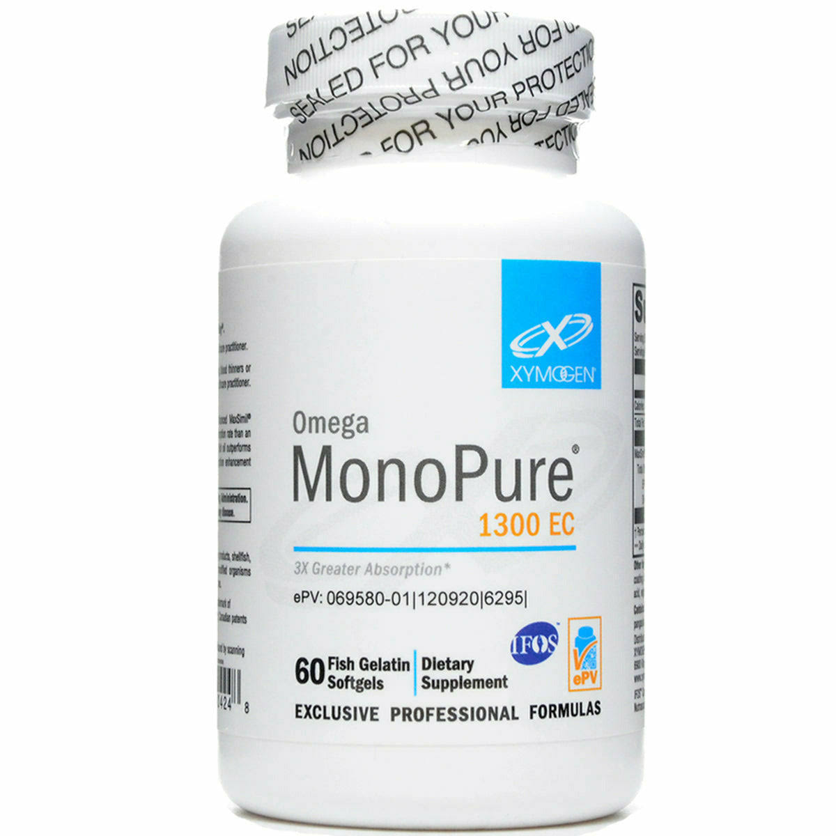 Xymogen Omega MonoPure 1300 EC - 1,300 mg - 60 Softgels