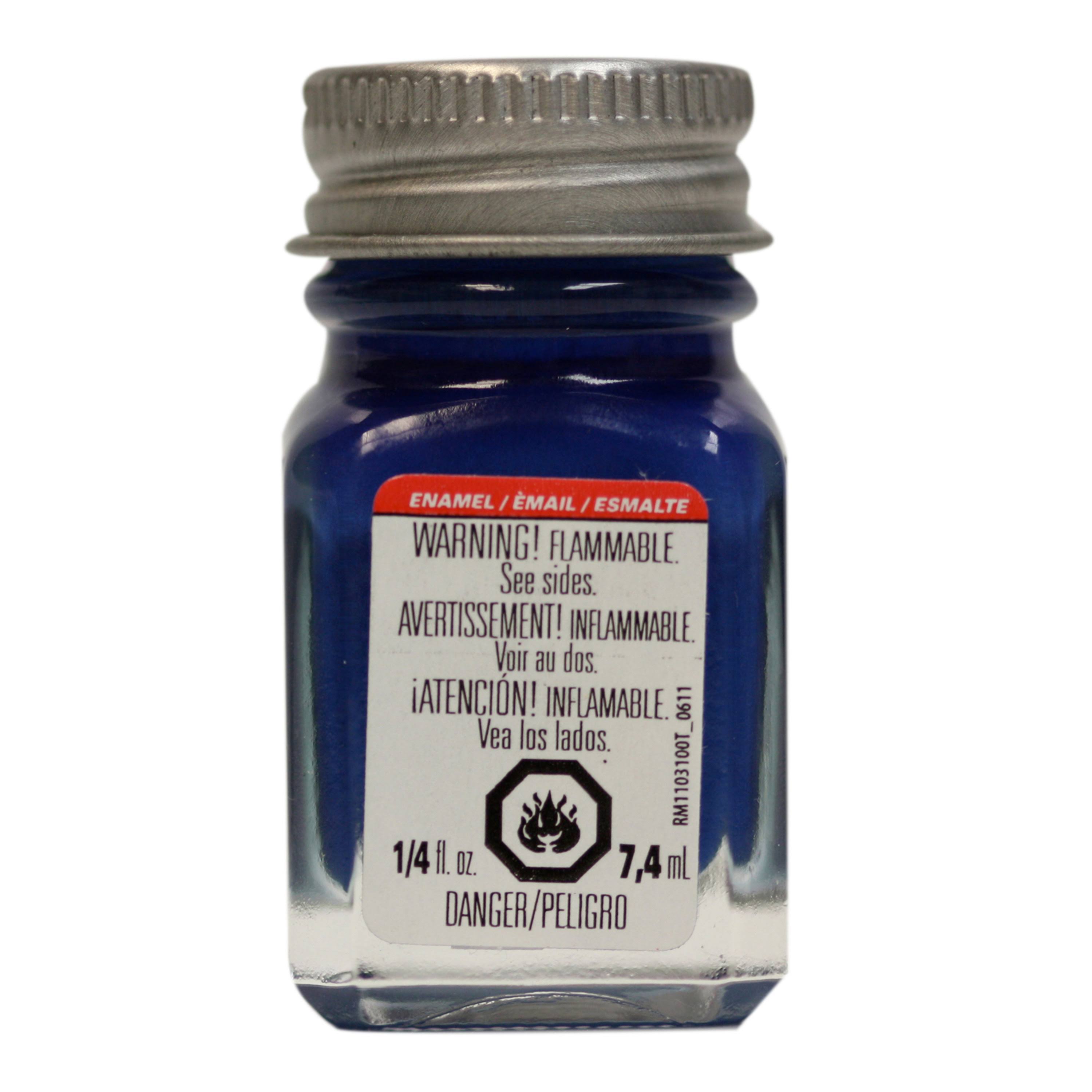 Testors 1111TT Enamel Paint, Gloss, Dark Blue, 0.25 oz Bottle