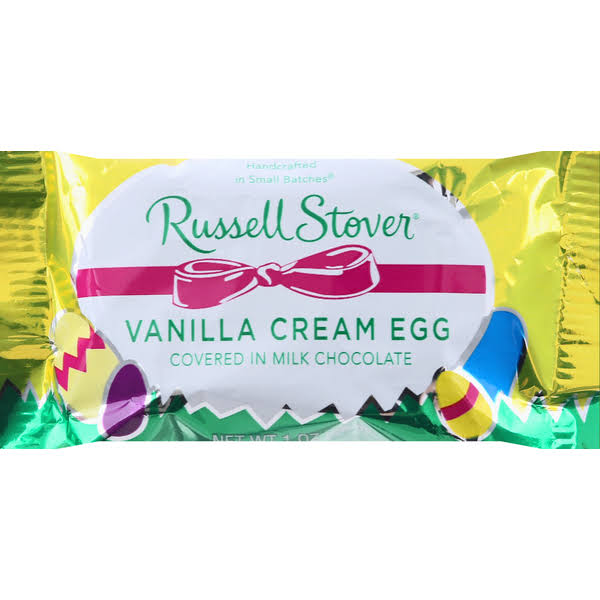 Russell Stover Vanilla Cream Egg Milk Chocolate - 1oz