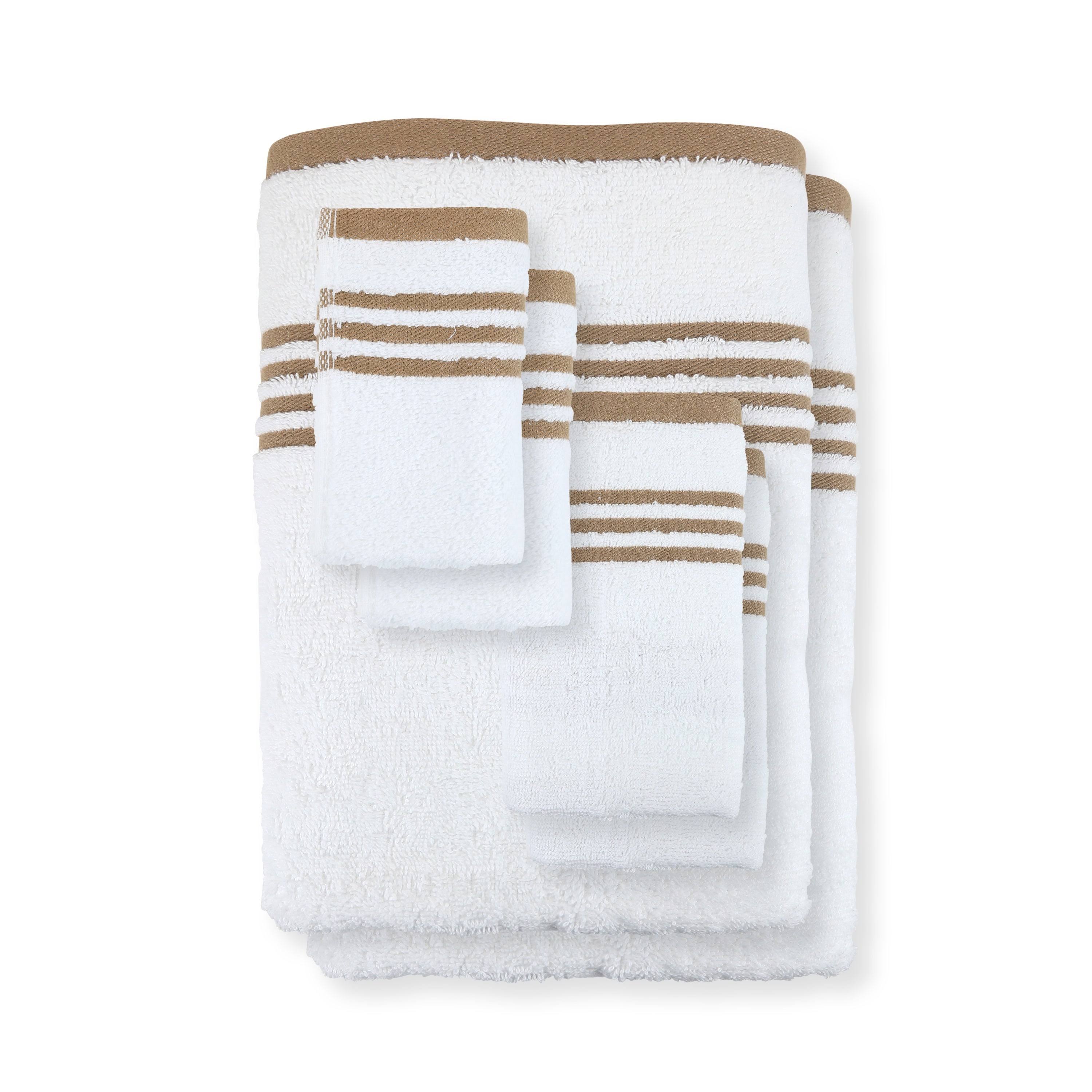Arkwright Metro 100% Cotton 6-Pc Towel Set, Striped Dobby - Linen