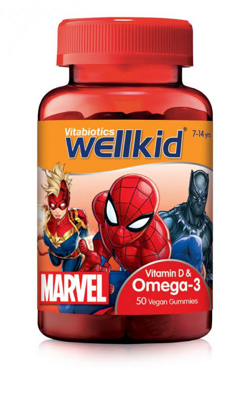 Wellkid Marvel Omega-3 Plus Vitamin D Soft Jellies x 50