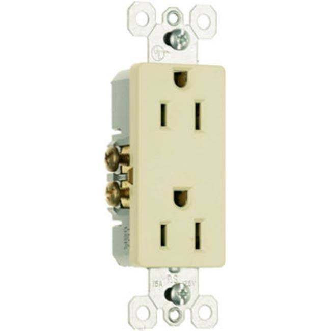 Pass and Seymour Premium Decorator Outlet - Ivory, 15 Amp