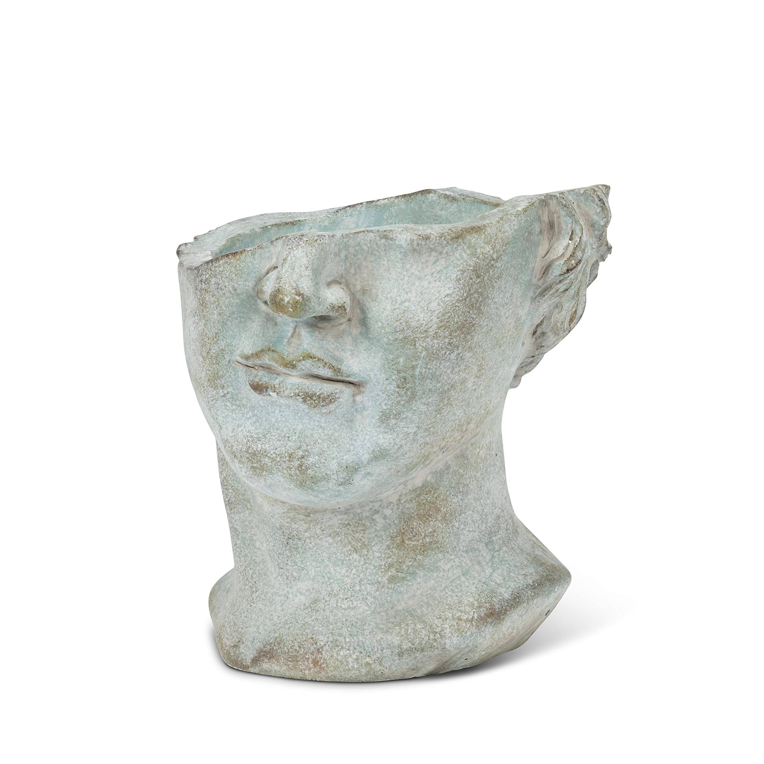 Abbott Collection Home Half Male Face Planter, Grey (27-ATHENS-798)