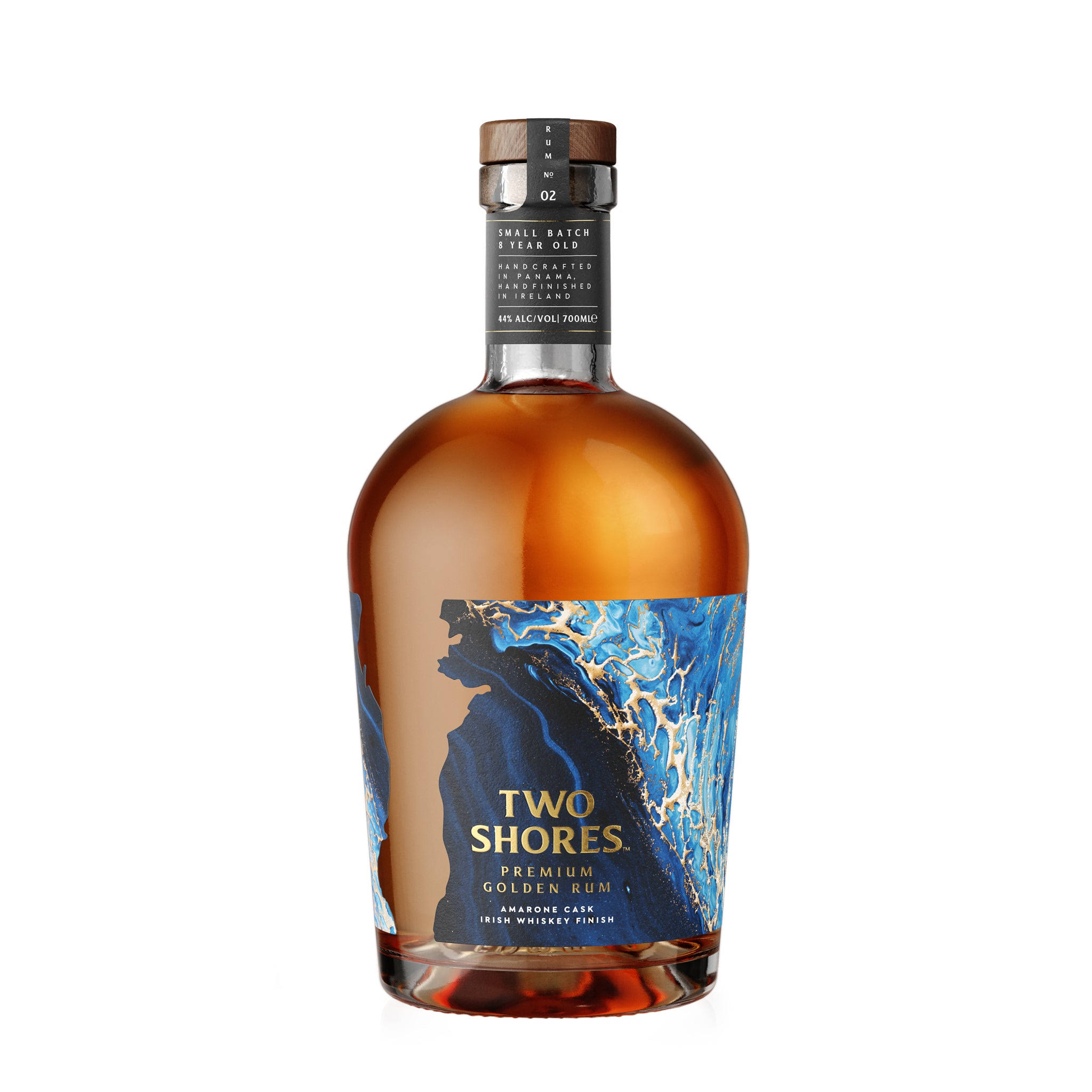 Autentico Nativo Two Shores Rum - Amarone Cask Irish Whiskey Finish Dark 44% Size 70cl