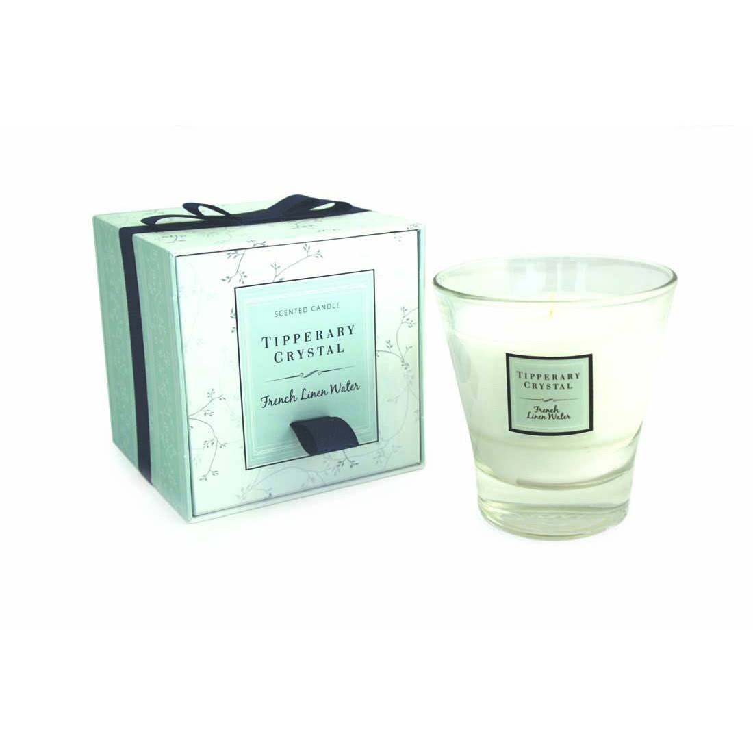 Tipperary Crystal Candle Filled Tumbler Glass - French Linen