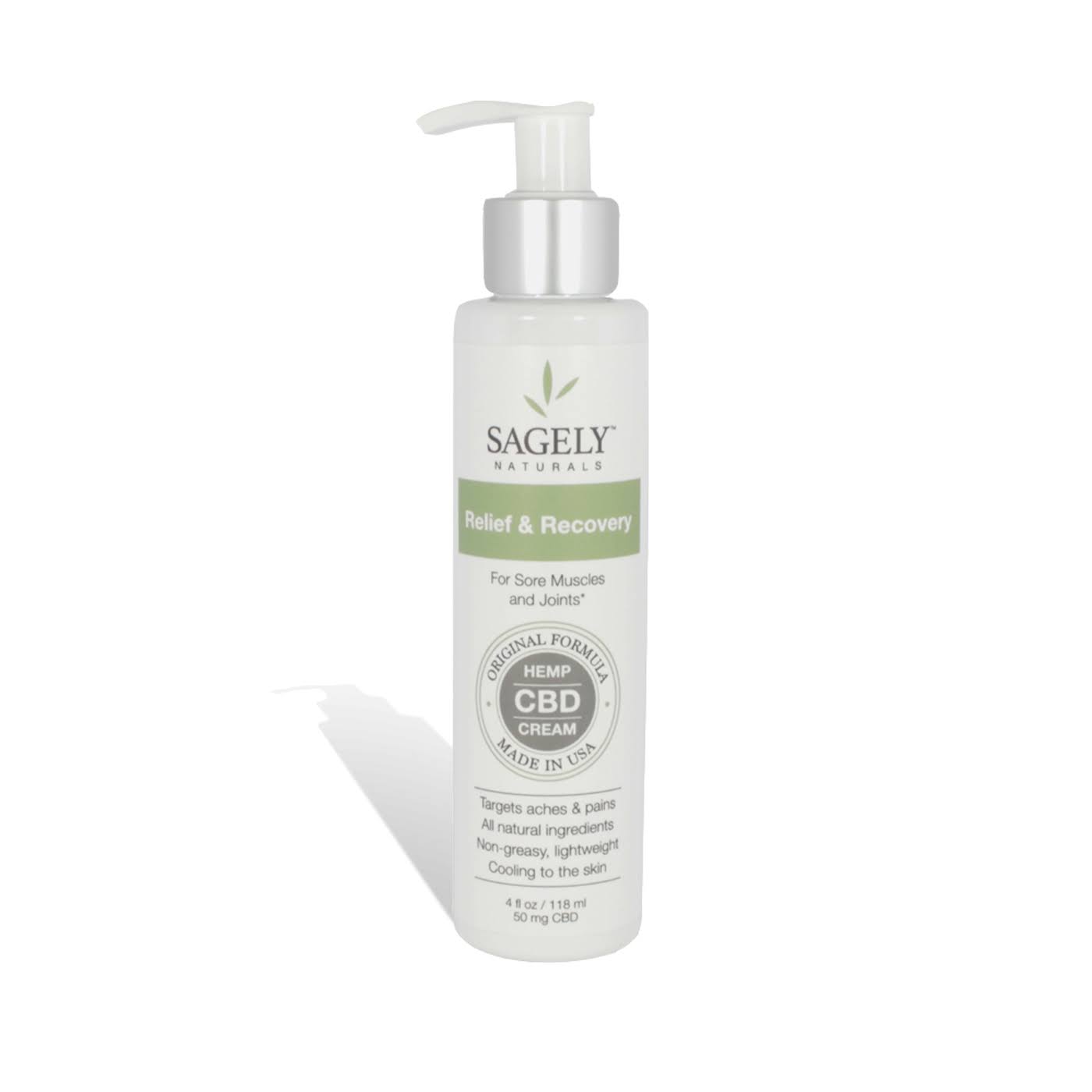 Sagely Naturals CBD Cream, Relief & Recovery - 4 fl oz