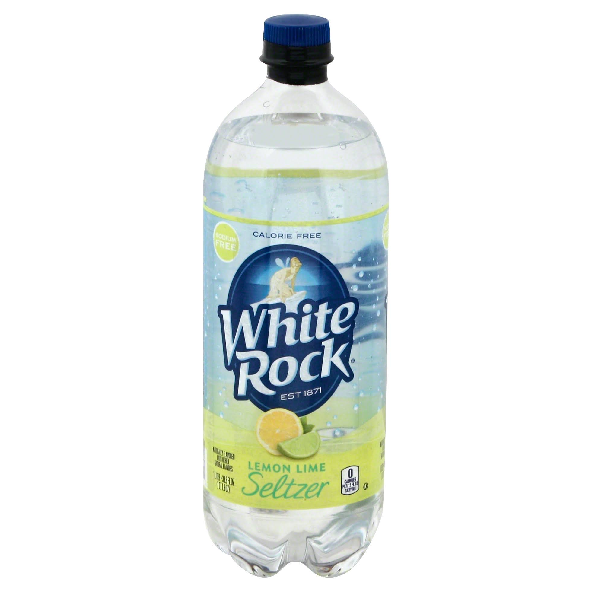 White Rock Seltzer, Lemon Lime - 33.8 fl oz