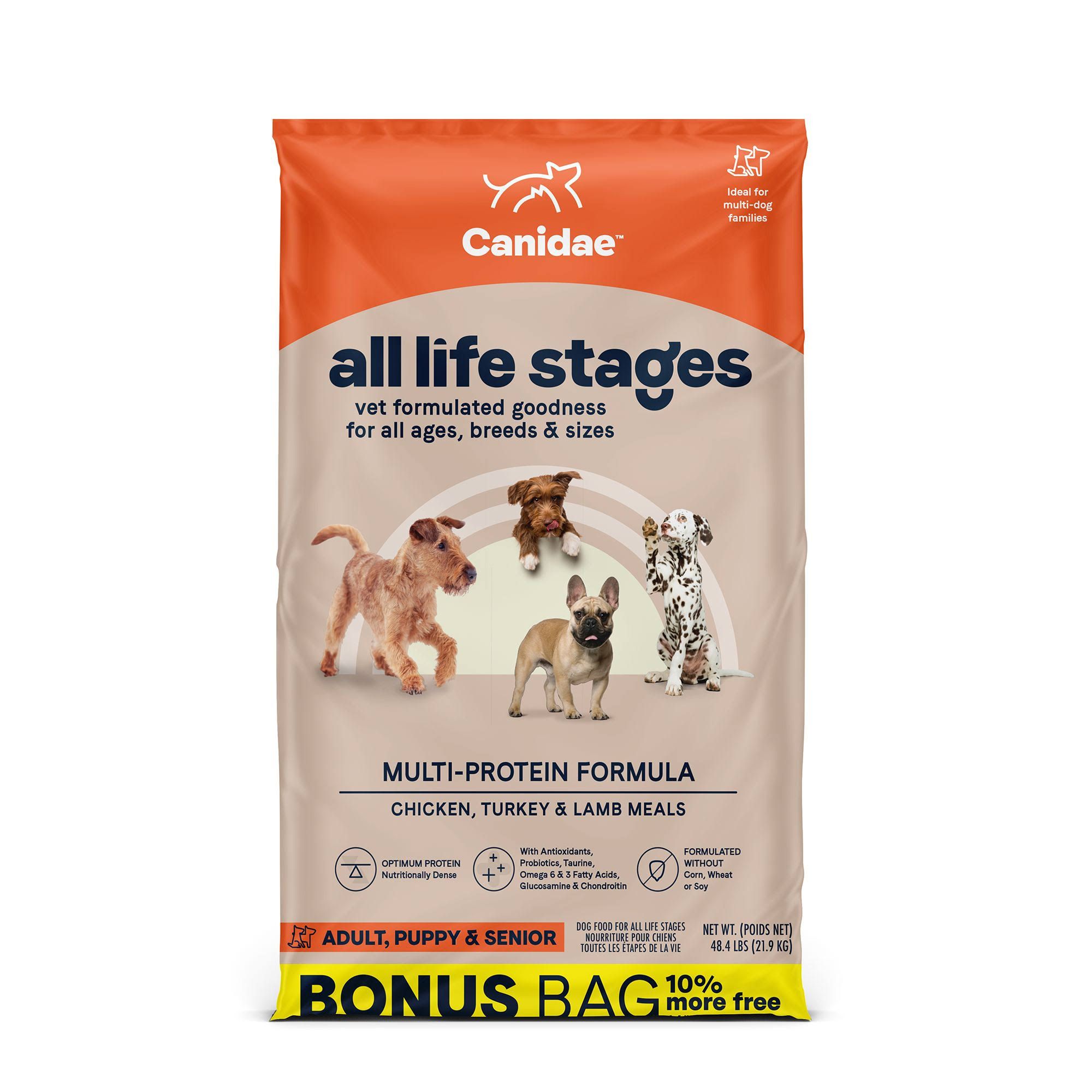 Canidae All Life Stages Multi-Protein Formula Chicken & Turkey Dry Dog Food, 48.4 lbs.