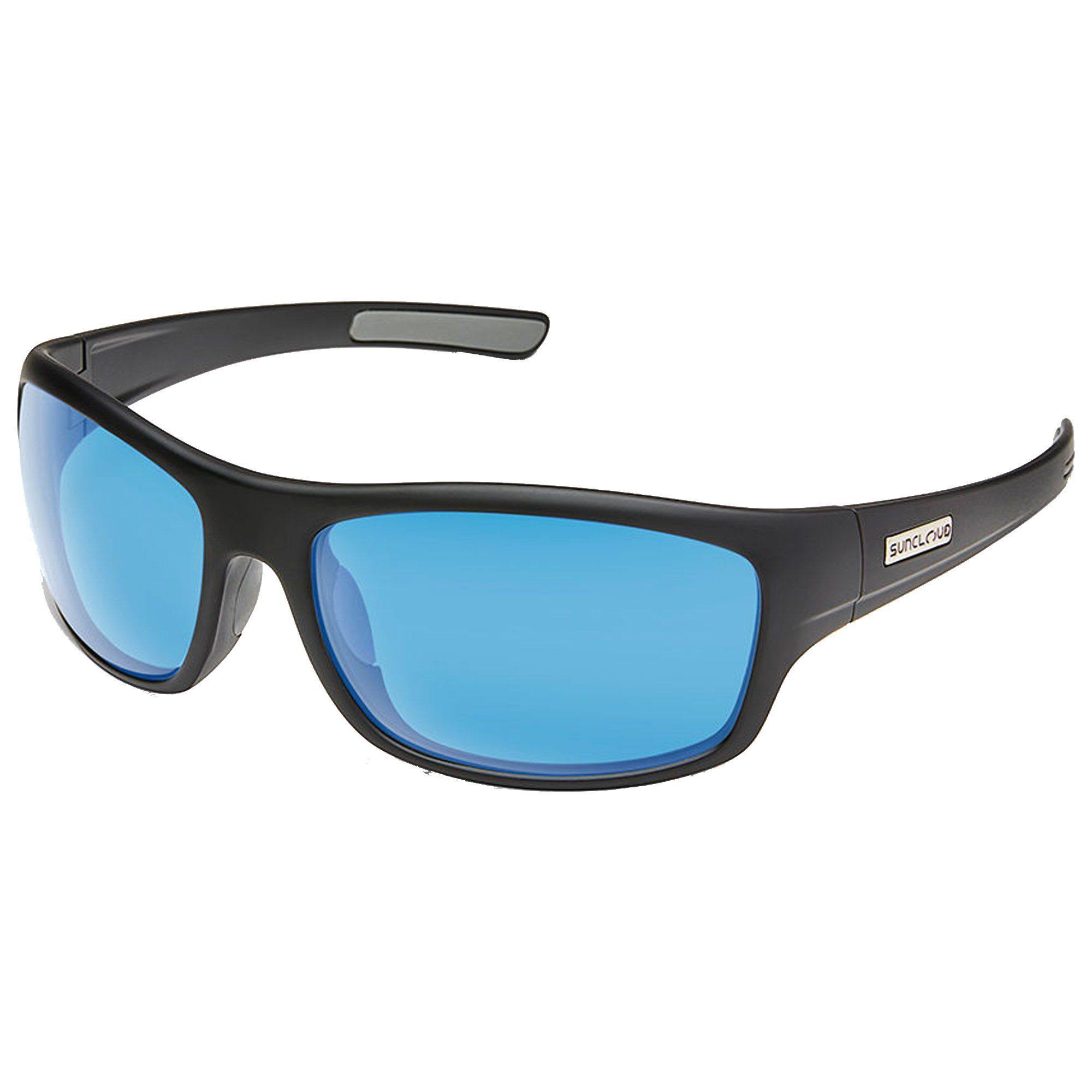 Suncloud - Cover Sunglasses Matte Black/Polarized Blue Mirror