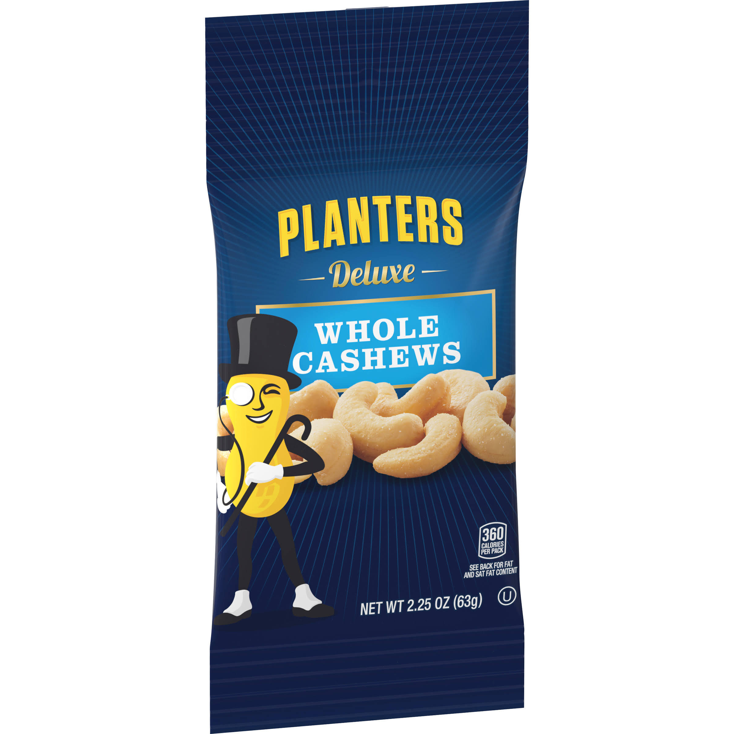 Planters Deluxe Cashews (2.25oz Bags, Pack of 12)