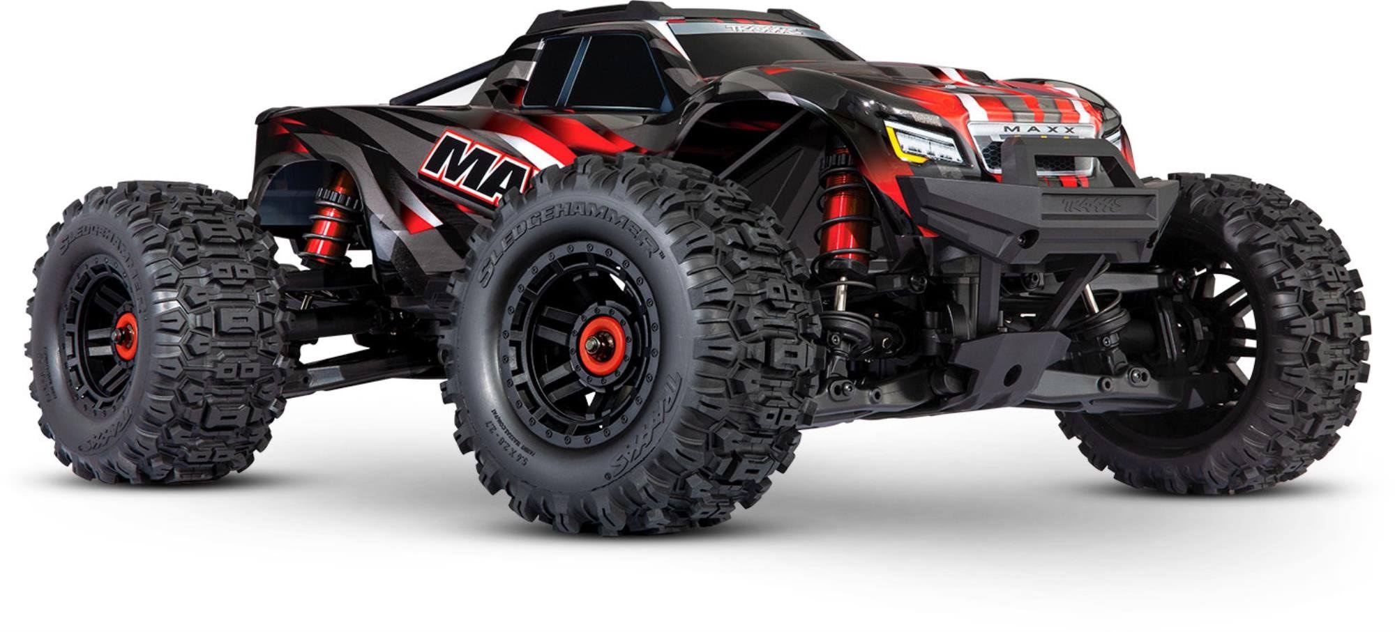 Traxxas Maxx V2 with WideMaxx 1/10 Electric RC Monster Truck Red 89086-4