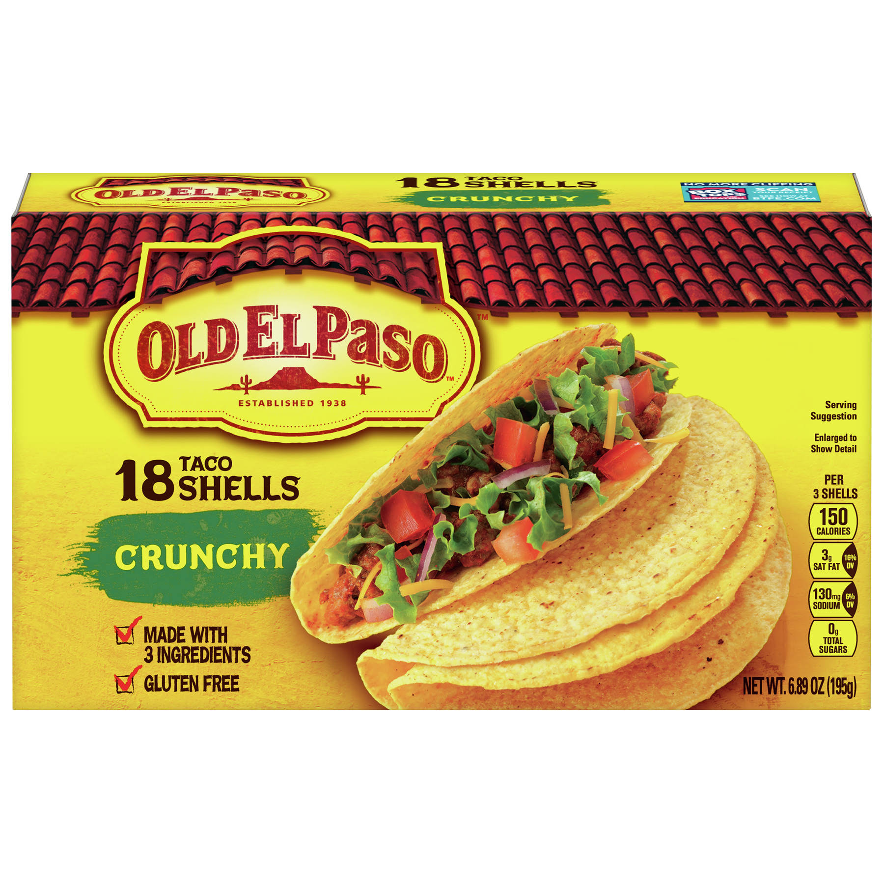 Old El Paso Crunchy Taco Shells - 18 count