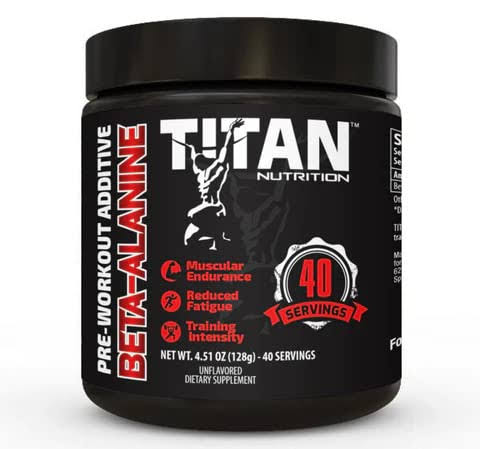 Titan Nutrition Beta Alanine, Unflavored - Preworkout Carnosine Booster for Physical Endurance, Reduce Lactic Acid & Muscle Fatigue, Support Workout