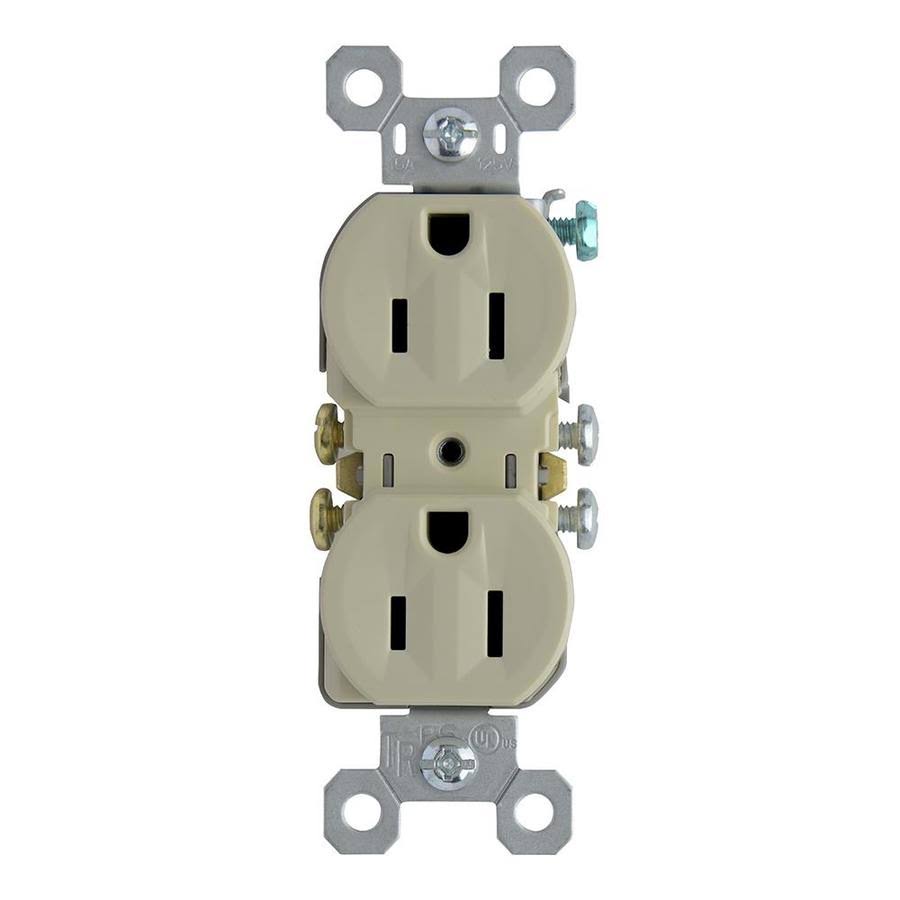 Pass and Seymour Tamper Resistant Outlet - Ivory, 15 Amp