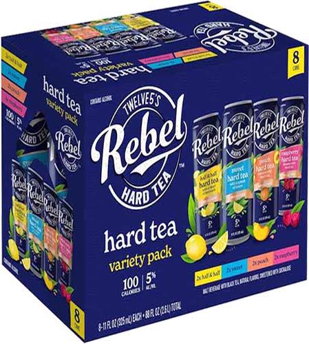 Rebel Hard Tea, Variety Pack, 8 Pack - 8 pack, 11 fl oz each