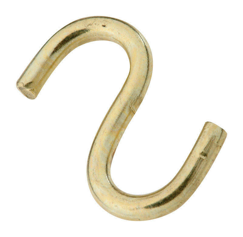 National N121780 Open S Hook - Solid Brass