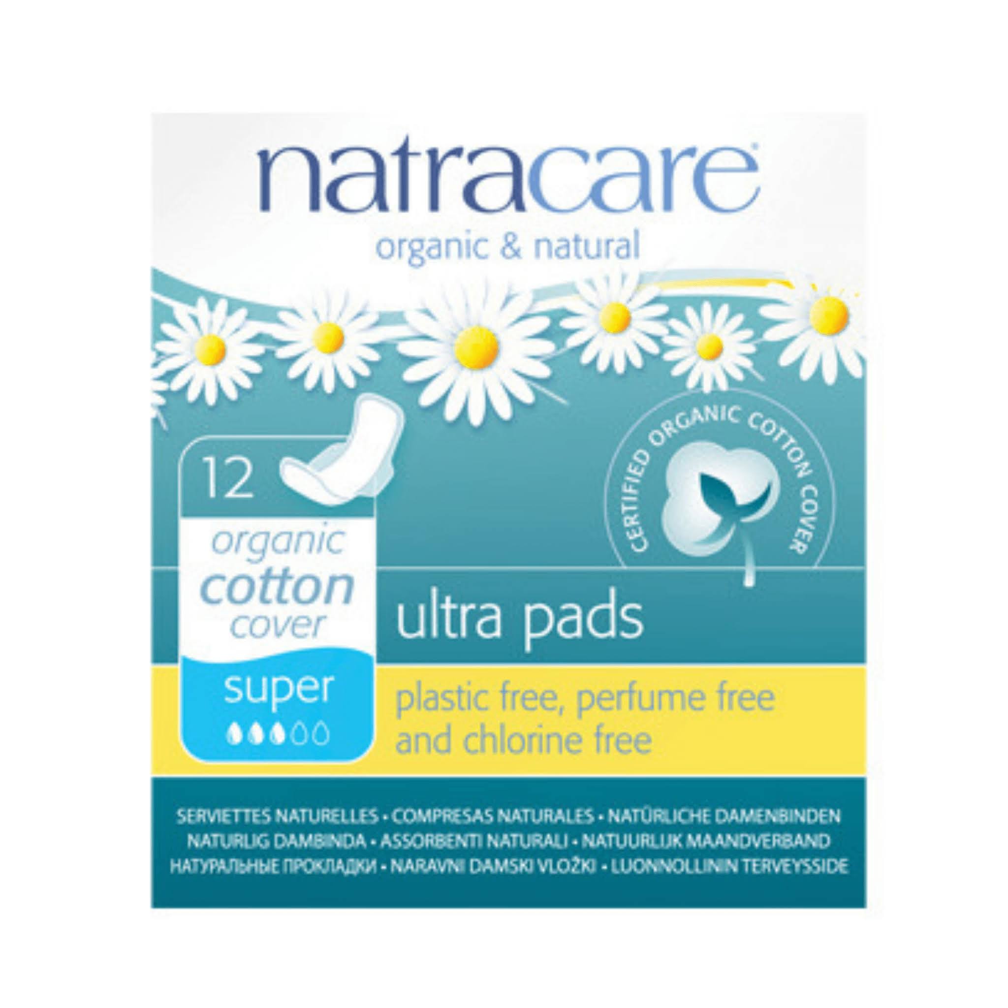 Natracare Super Ultra Pads with Wings - 12pcs