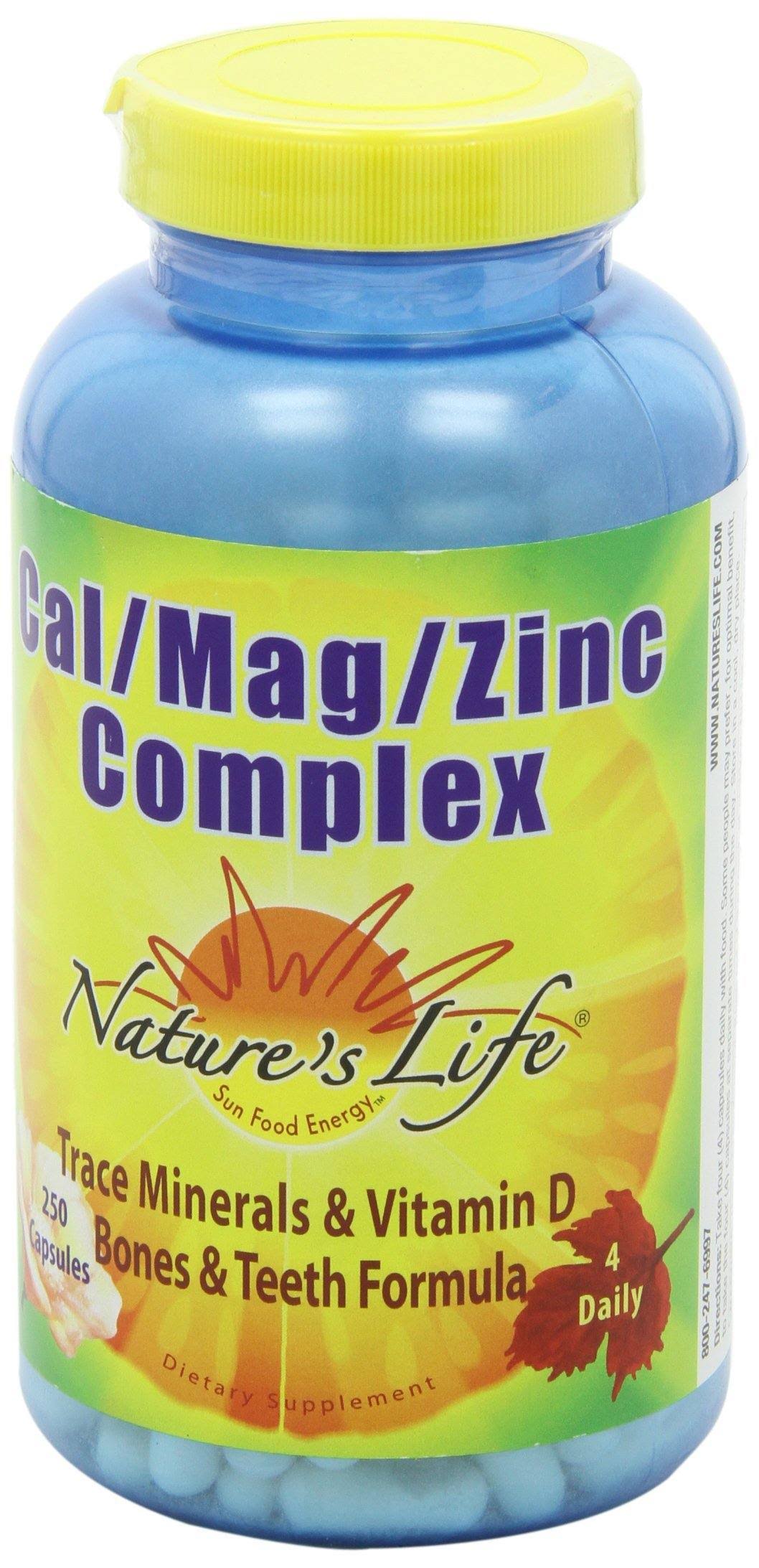 Nature's Life Cal Mag Zinc Complex - 1000mg, 250 Capsules
