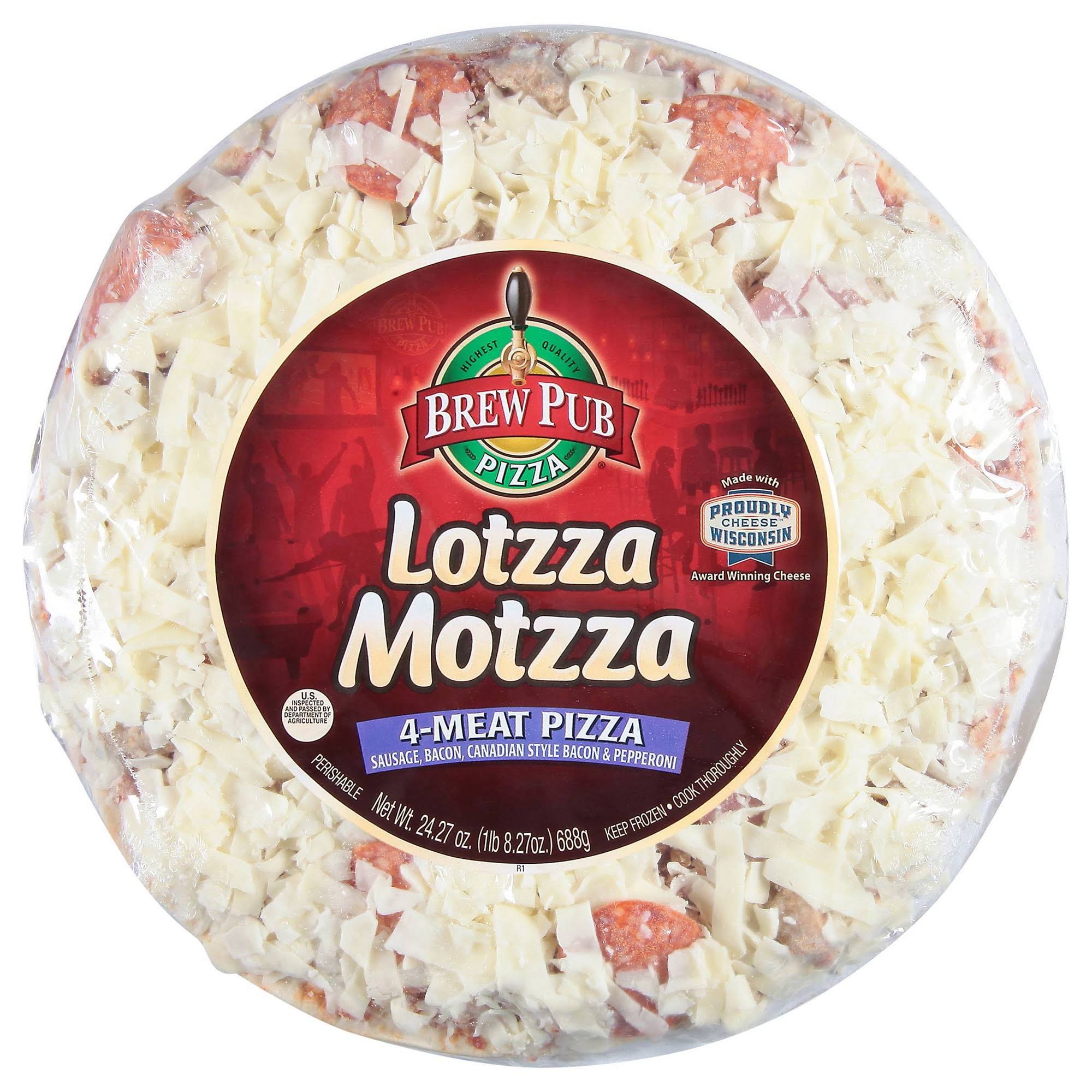 Brew Pub Lotzza Motzza Pizza, 4-Meat, 12 Inch - 28.25 oz