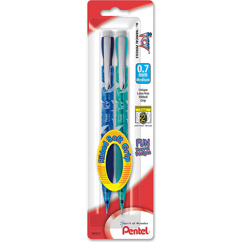 Pentel Icy Automatic Pencil - 0.7mm, 2 pack