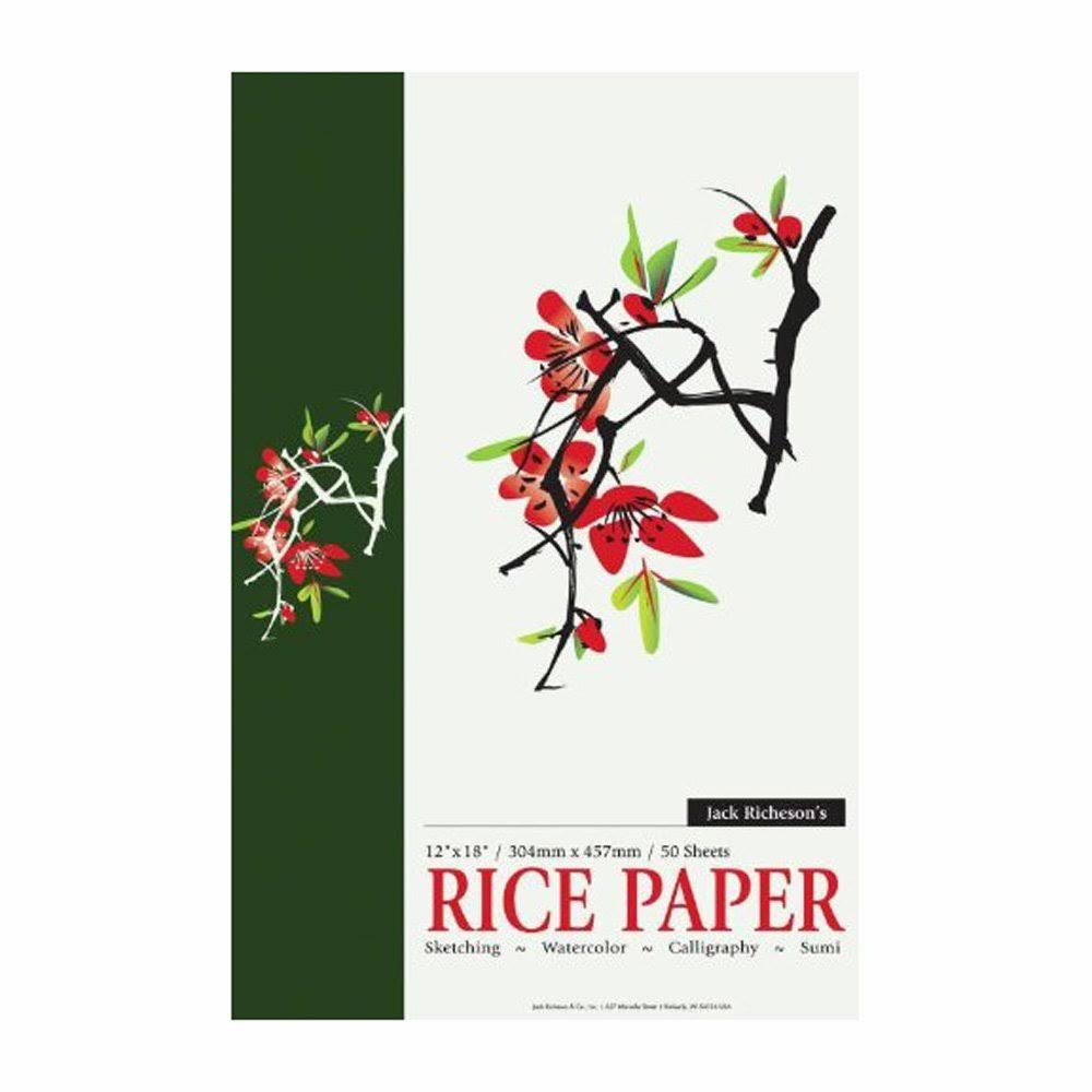 Jack Richeson Rice Paper Pad - 12" x 18", 50 Sheets