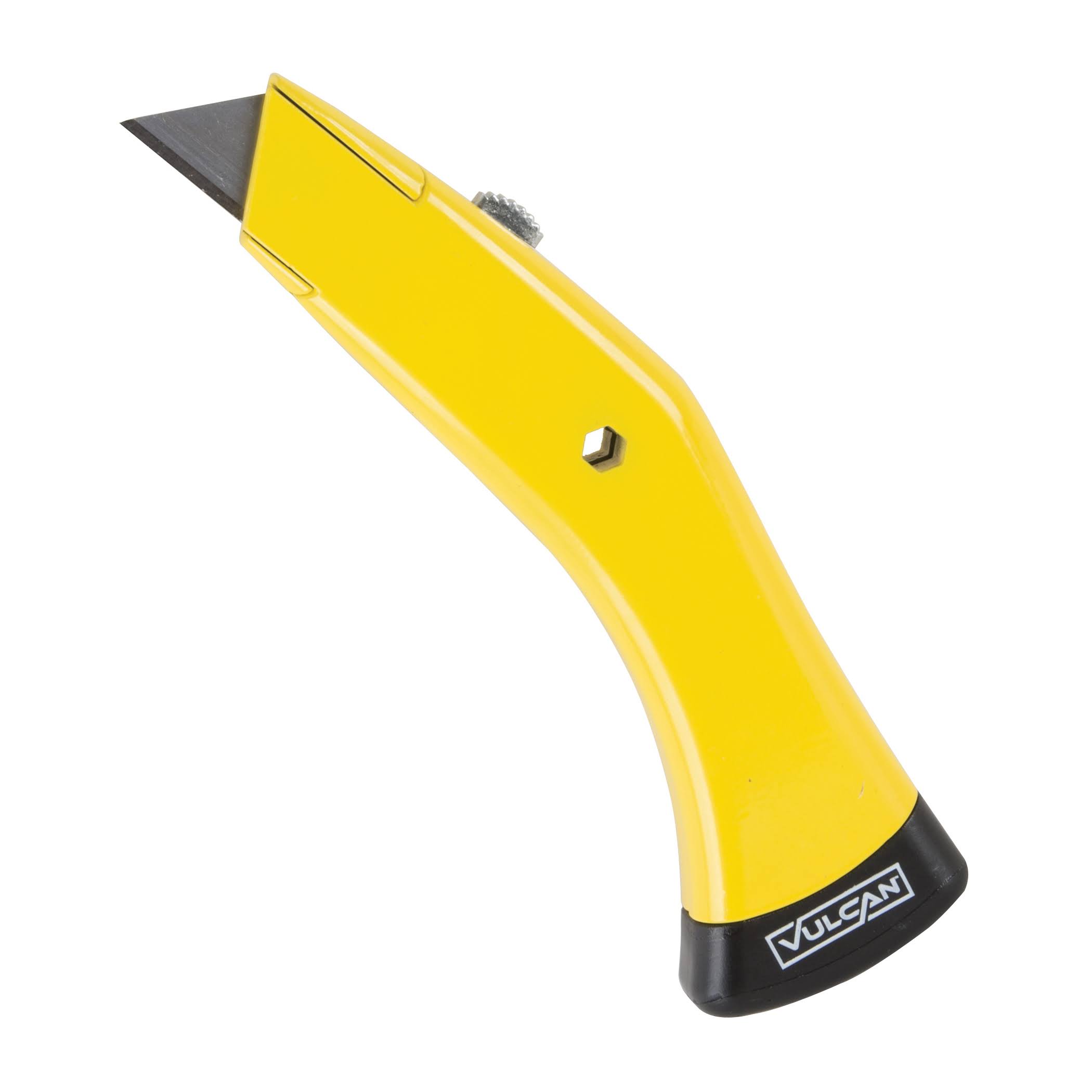 Vulcan Utility Knife 2-1/4 in L Blade 3/4 in W Blade Zinc Alloy Handle Black/Yellow Handle JL-KF0008