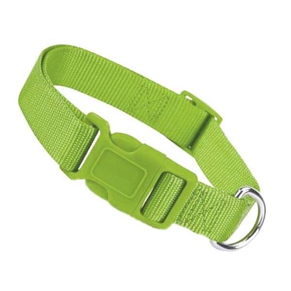 Zack and Zoey Nylon Dog Neck Collar - Parrot Green, 10" to 16"