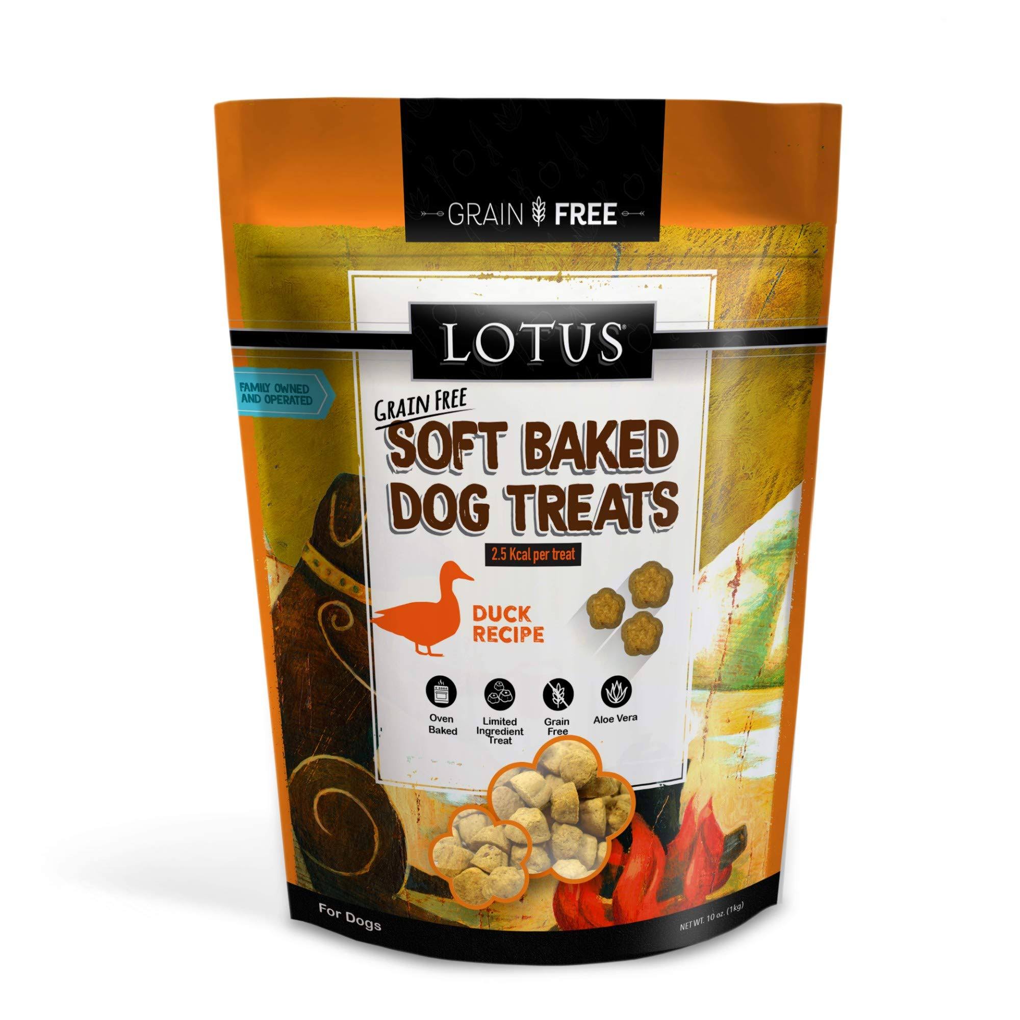 Lotus Grain-Free Soft-Baked Duck Recipe Dog Treats - 10 oz
