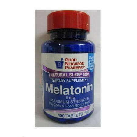 GNP Maximum Strength Melatonin Sleep Aid Supplement 5mg 100 Tabs