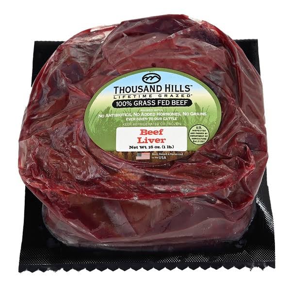 Thousand Hills Cattle Co. Non GMO Grass Fed Beef Liver - 8 oz