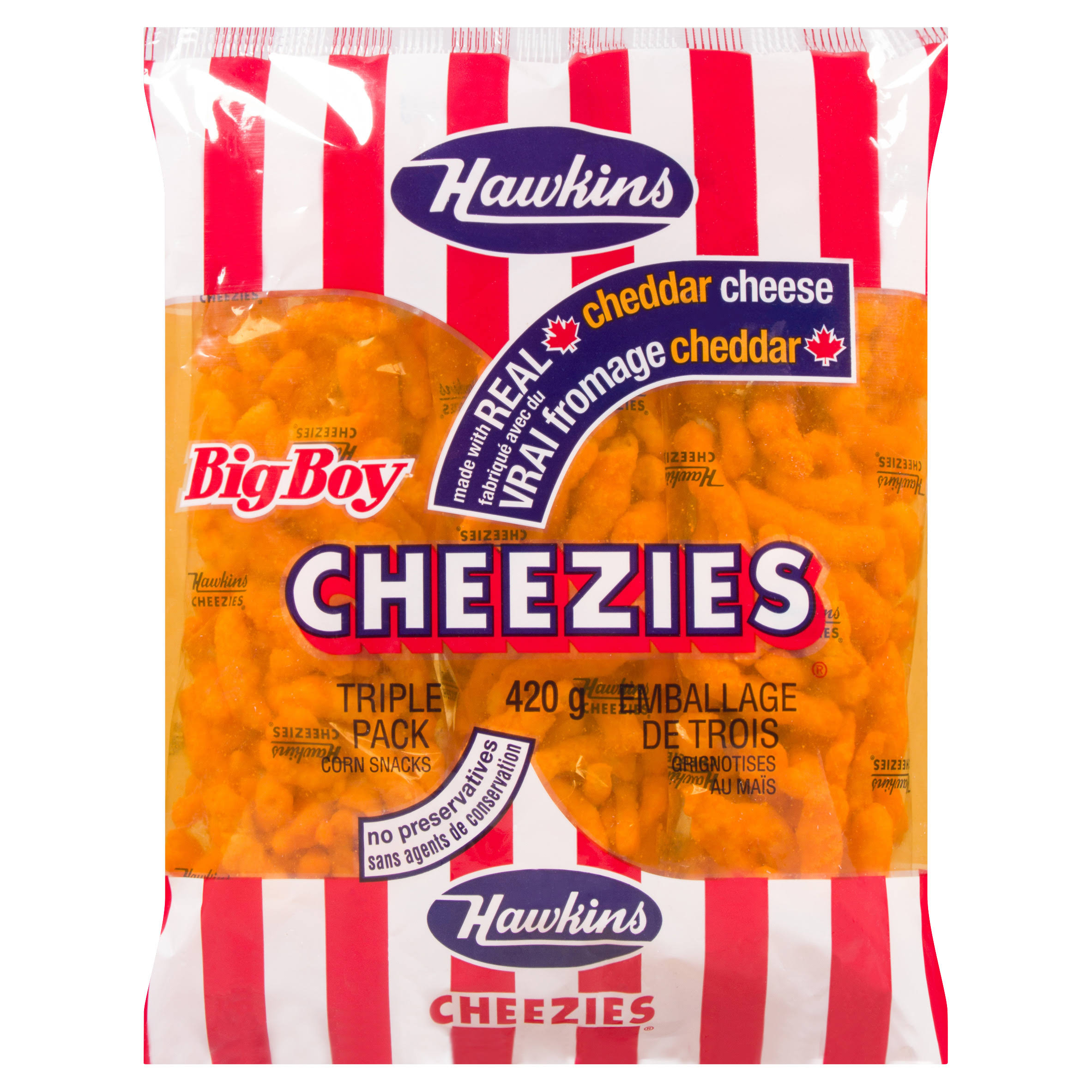 Hawkins Made With Real Cheddar Cheese Cheezies - 420g