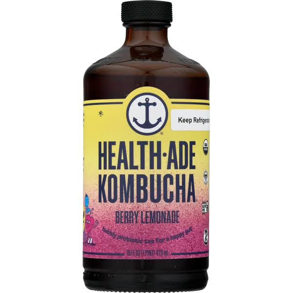Health-Ade Kombucha, Berry Lemonade - 16 fl oz