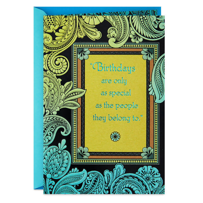 Hallmark Birthday Card, Honoring An Amazing Man Paisley Birthday Card