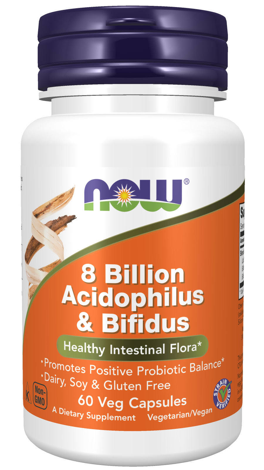 NOW Foods 8 Billion Acidophilus and Bifidus Supplement - 60 VCaps