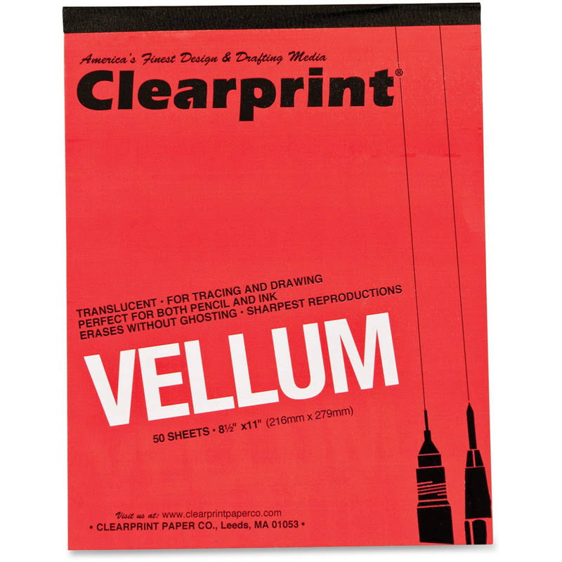 Clearprint vellum pad, Price/PD