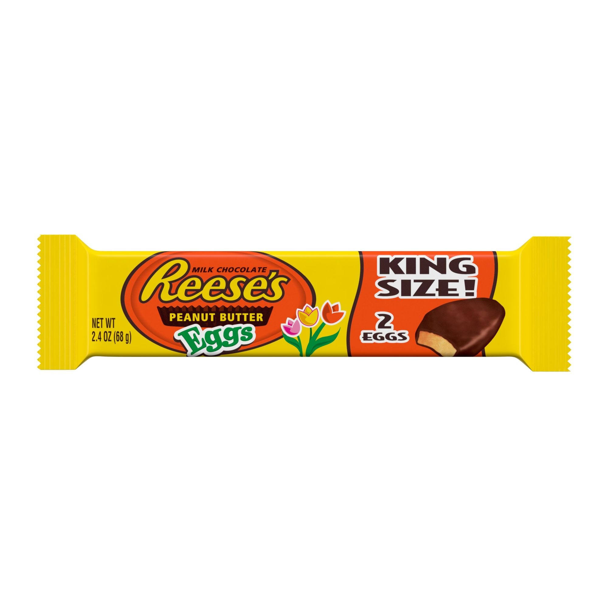 Reese's Eggs Chocolate - Peanut Butter, King Size, 68g, 2pk