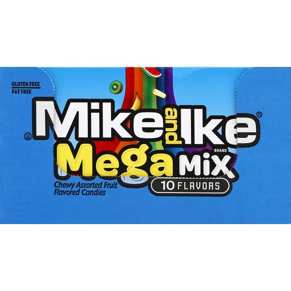 Mike and Ike Mega Mix Chewy Candies - Assorted Fruit Flavored, 141g