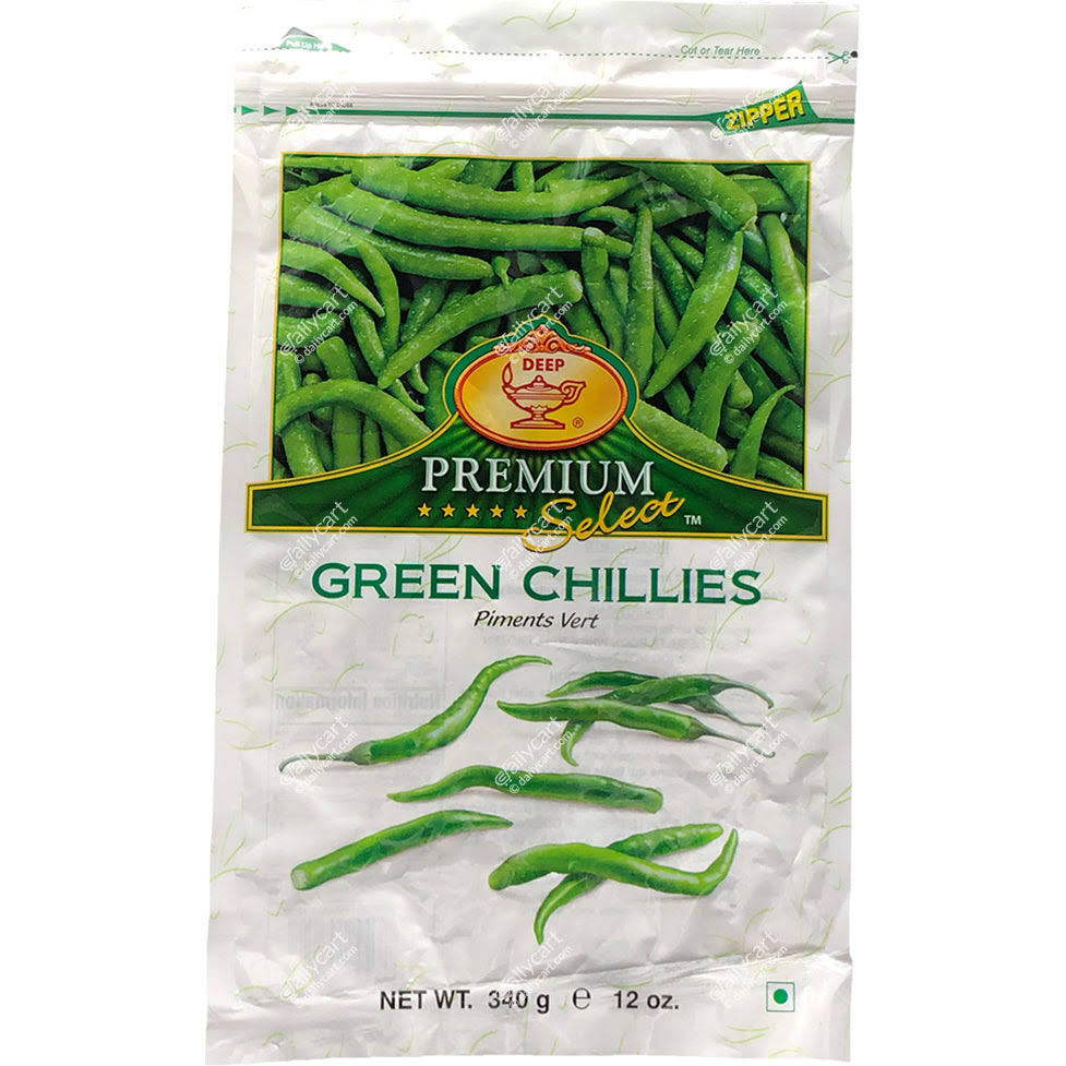Deep Premium Green Chillies - 340g